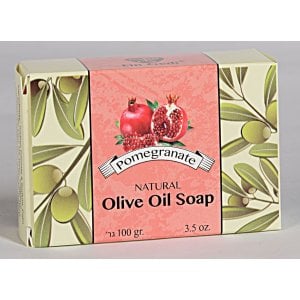Ein Gedi Natural Hand Made Olive Oil Soap with Pomegranate