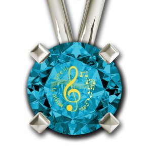 Musical Notes Pendant By Nano Gold - Silver