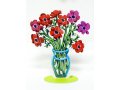 David Gerstein Free Standing Double Sided Flower Sculpture  Poppies Small