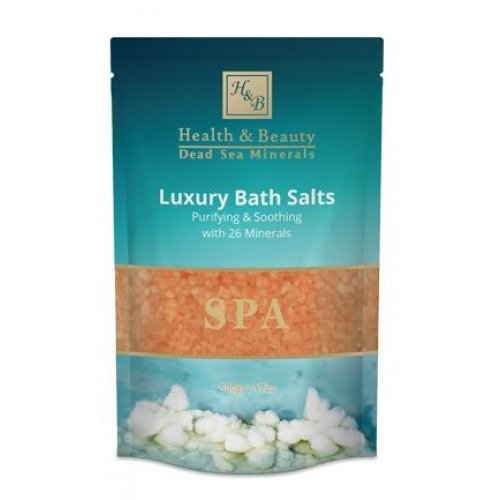 H&B Luxury Bath Salts with 40 Dead Sea Minerals, Orange  Jasmine Aroma