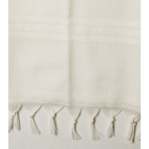 Talitnia Wool Tallit Katan - White Stripes