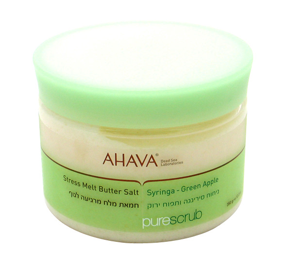 AHAVA Stress Melt Butter Salt Scrub - Green Apple