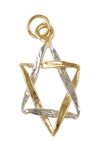 Gold Filled Two-Tone Star of David Pendant
