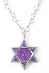 Star of David Purple Necklace