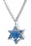 Star of David Blue Necklace