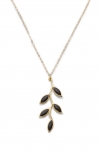 Small Olive Leaf Branch Necklace