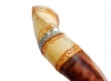 Jumbo Yemenite Hand Painted Shofar - Jerusalem Design by aJudaica