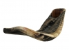 Black Rams Horn Shofar sizes 15"-18" - Natural by aJudaica