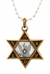 Israeli Army Star of David Bronze Pendant - Air Force