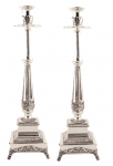 Large Silver Plated Candlesticks