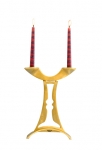 Shraga Landesman Inbal Shabbat Candlesticks- Brass