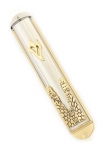 Gold and Silver Jerusalem Wall Mezuzah