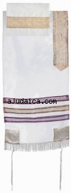 Emanuel Organza Tallit - White and Gold by aJudaica