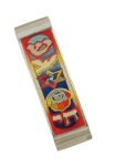 Colorful Judaica Motif Mezuzah