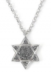 Star of David Black-White Necklace
