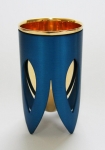 Caesarea Arts Goblet Lotus Collection- Blue With Gold