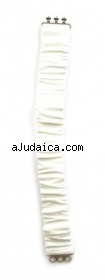 White Torah Belt by aJudaica