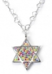 Star of David Mosaic Necklace