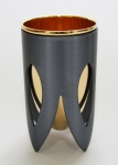 Caesarea Arts Goblet Lotus Collection- Grey With Gold