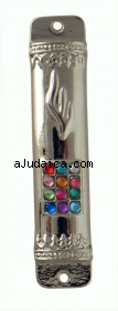 Silver Plate Breastplate Car Mezuzah by aJudaica