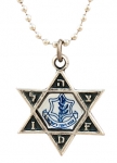 Israeli Army Metal Pendant with Reflective Center - IDF symbol