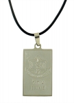Stainless Steel Israel Defense Forces necklace on Rubber Cord