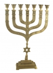 Extra Large Twelve Tribes Star of David Menorah