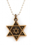 Israeli Army Star of David Bronze Pendant