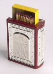 Silver Plated Wooden Match Box Holder