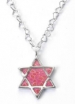 Star of David Pink Necklace