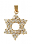 Gold Filled Zirconium Star of David Pendant