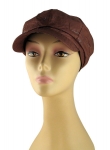 Womens Lightweight Brown Cap with Metallic Design