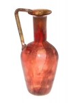 Red Iridescent Roman-Byzantine Replica Glass Bottle