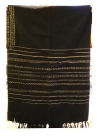 Gabrieli Wool Tallit Set - Black with Gold stripes