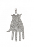 Sterling Silver North Africa replica Hamsa necklace