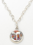 Silver Millefiori Chai Necklace