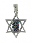 Silver Breastplate Star of David Pendant