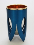 Caesarea Arts Goblet Lotus Collection- Blue With Silver