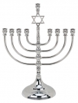 Silver plated Star of David Menorah