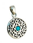 Silver and Opal Star of David Decorative Pendant