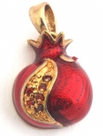 Gold Filled Pomegranate Garnet Drop Pendant