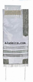 Emanuel Organza Tallit - Grey by aJudaica