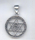 Sterling Silver Pendant - Magen David - Hamsa - Chai