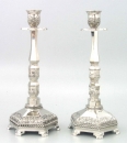 Large Silver Plated Candlesticks Jerusalem design