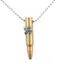 Bronze Israeli Army M-16 Rifle Bullet Pendant - Artillery Unit Emblem