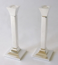Square silver plated Candlesticks