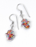 Small Thousand Flower Hamsa Earrings