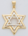 Gold Filled Large Two Tone Star of David Pendant