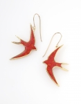 Coral Swallow Earrings