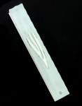 Glass Mezuzah with white shin